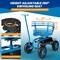 Multi-Purpose Heavy Duty Frame Rolling Garden Scooter with Comfortable Seat and Back Storage Basket